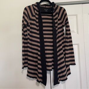 Calvin Klein Performance Quick Dry Hooded Cardigan Black Brown Size Medium